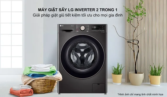 Máy giặt LG 14 Kg FV1414H3BA tích hợp 2n1